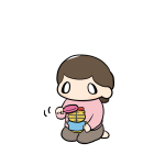 はなちゃんをお世話する娘